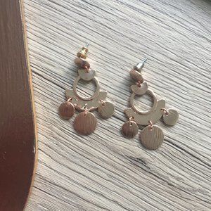 Abstract Rose Gold Earrings